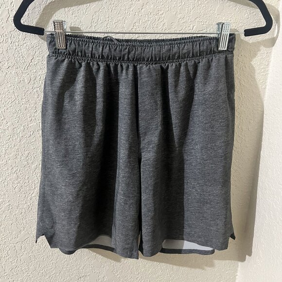 Lululemon Athletica T.H.E. Short 7" Liner Shorts Gray Small EUC Summer Workout - Picture 1 of 3